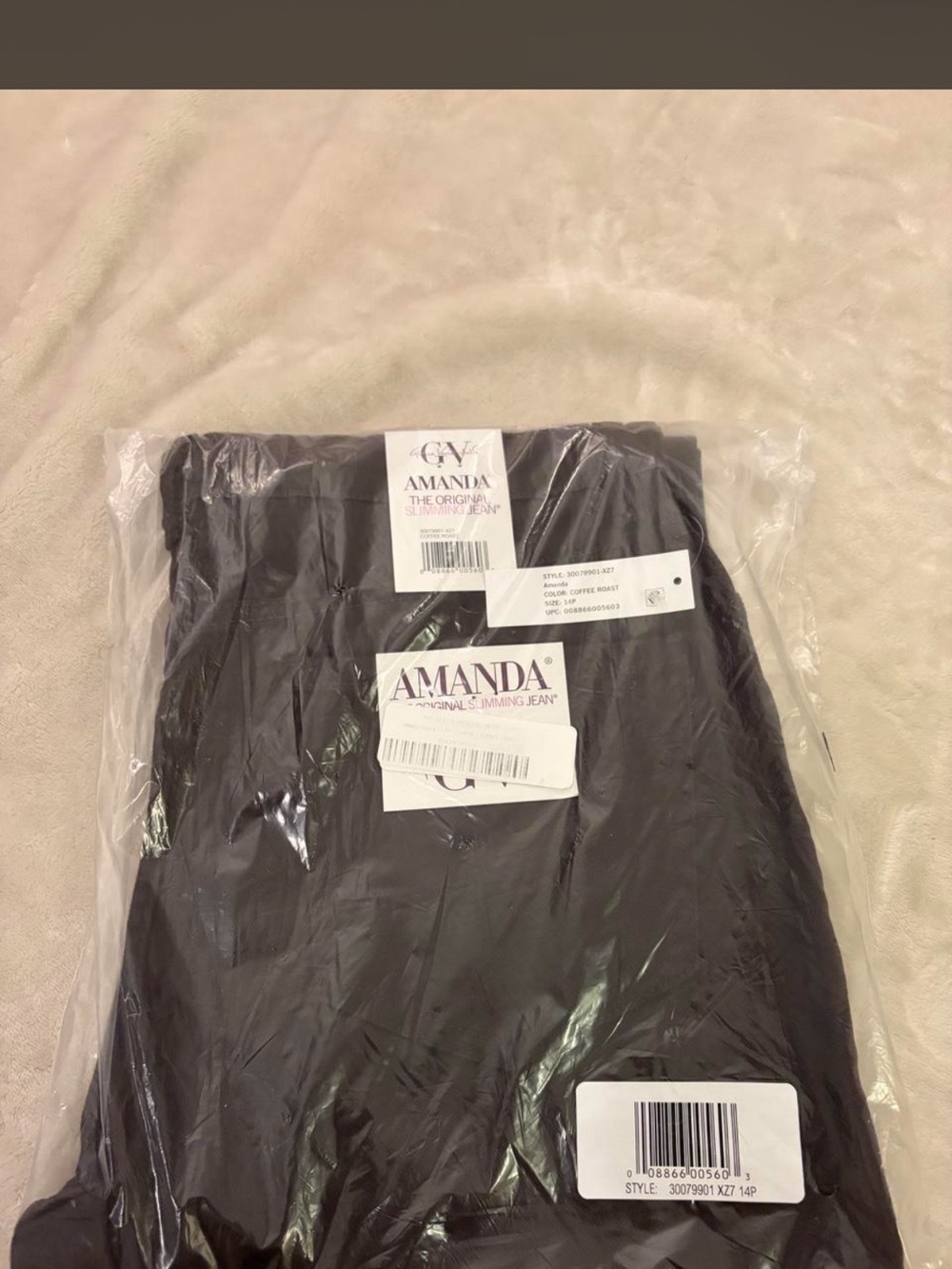 Gloria Vanderbilt Black Straight Leg Jeans